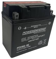 Power Sonic PTX19CL-BS 12V-19Ah-286 cca Powersports Battery Powersports Batteries Power Sonic