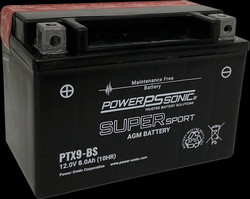 Power Sonic PTX9-BS 12V-8Ah-160 cca Powersports Battery Powersports Batteries Power Sonic