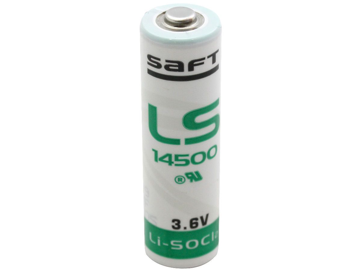 Saft LS14500 AA Size, 3.6V, 2.6Ah Li-SOCl Battery Saft and Tadiran Batteries Saft