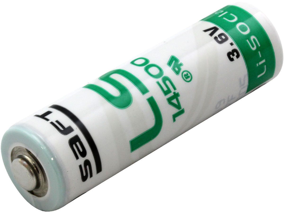 Saft LS14500 AA Size, 3.6V, 2.6Ah Li-SOCl Battery Saft and Tadiran Batteries Saft
