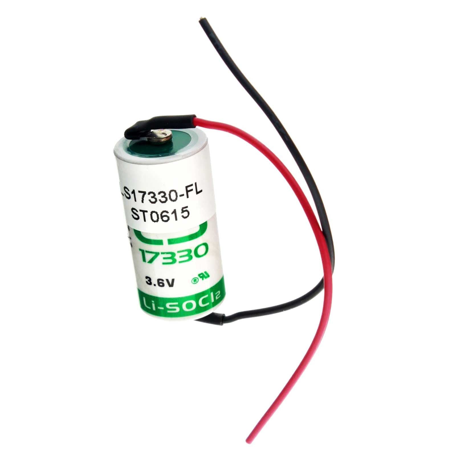Saft LS17330 2/3A Size, 3.6V, 2.1Ah Li-SOCl Battery Saft and Tadiran Batteries Saft With 3 Inch leads