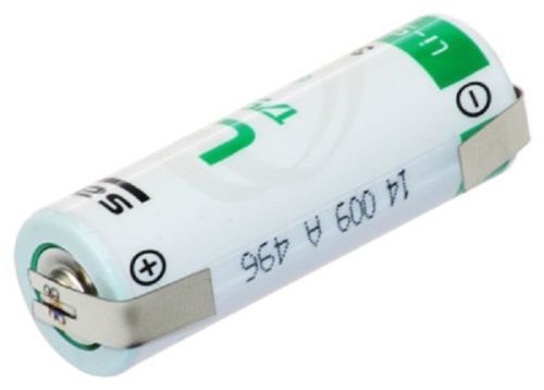 Saft LS17500 A Size, 3.6V, 3.6Ah Li-SOCl Battery Saft and Tadiran Batteries Saft With Solder Tabs