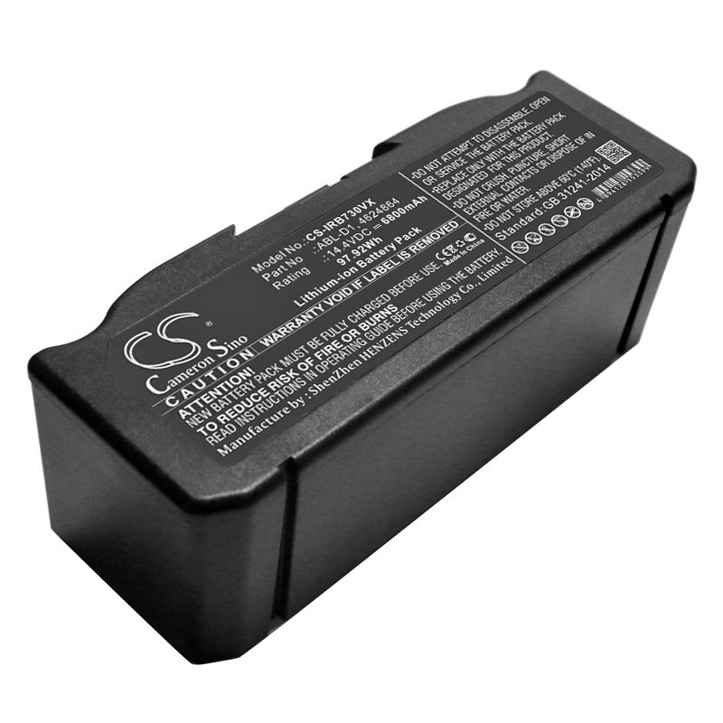 Super Extended Li-ion Battery fits Irobot, Roomba i7, Roomba i7+ Roomba e5, 14.4V, 6800mAh Vacuum Cameron Sino Technology Limited